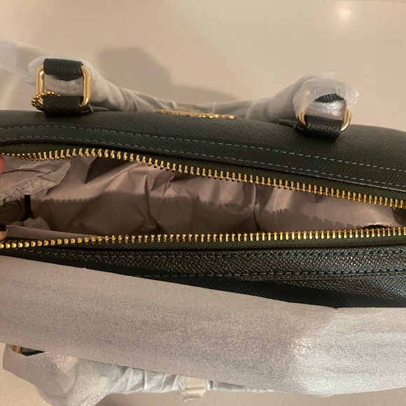 Coach Black Satchel with Gold Accents